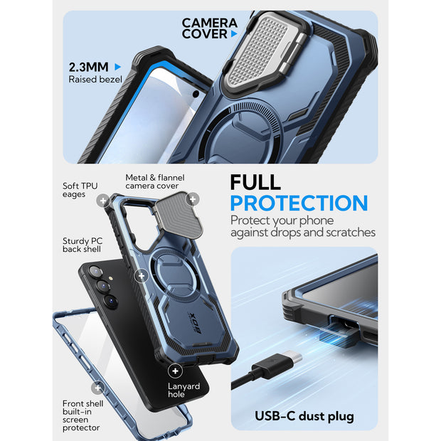 Galaxy S25 Plus Armorbox Protective Phone Case - Metallic Blue