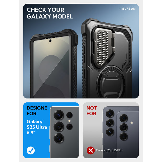 Galaxy S25 Ultra Armorbox Protective Phone Case - Black