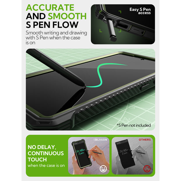 Galaxy S25 Ultra Armorbox Protective Phone Case - Dark Green