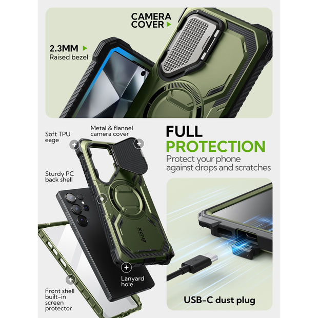 Galaxy S25 Ultra Armorbox Protective Phone Case - Dark Green