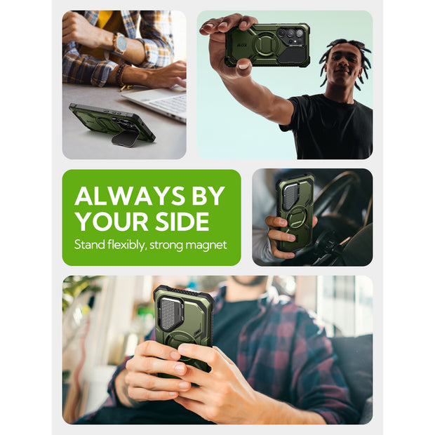 Galaxy S25 Ultra Armorbox Protective Phone Case - Dark Green
