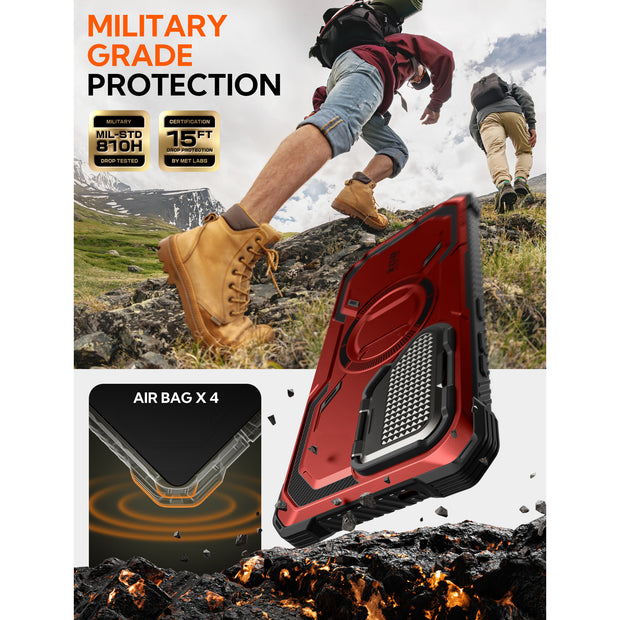 Galaxy S25 Ultra Armorbox Protective Phone Case - Metallic Red