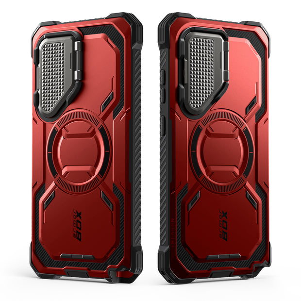 Galaxy S25 Ultra Armorbox Protective Phone Case - Metallic Red