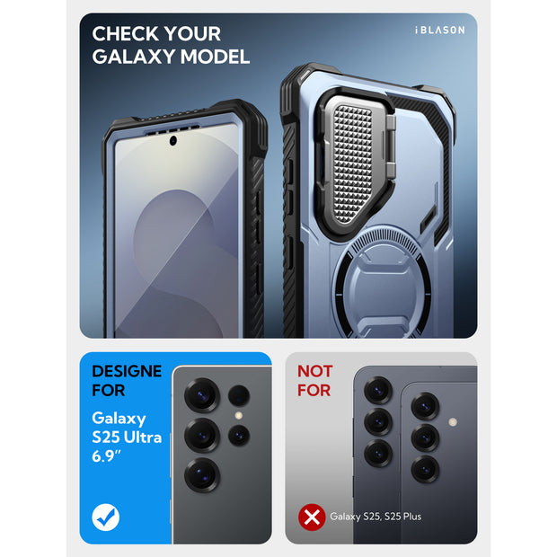 Galaxy S25 Ultra Armorbox Protective Phone Case - Metallic Blue