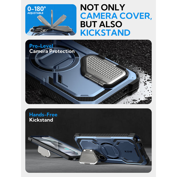 Galaxy S25 Ultra Armorbox Protective Phone Case - Metallic Blue