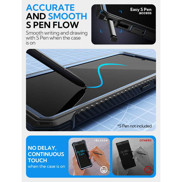 Galaxy S25 Ultra Armorbox Protective Phone Case - Metallic Blue