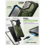 Galaxy S25 Armorbox Protective Phone Case - Dark Green