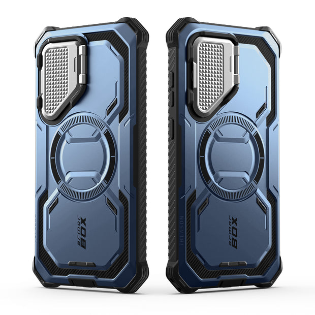Galaxy S25 Armorbox Protective Phone Case - Metallic Blue