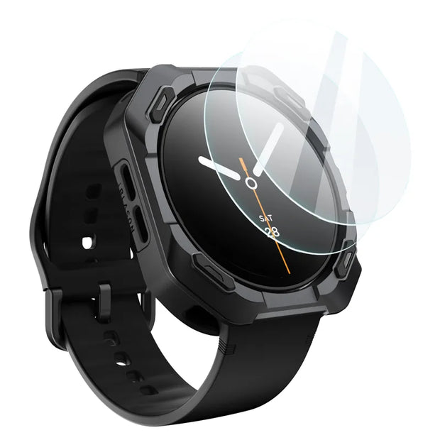 ARMORBOX series Galaxy Watch 8 44mm Case with Tempered Glass Screen Protectors