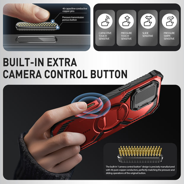iPhone 16 Plus Armorbox Camera Control Button Case -  Metallic Red