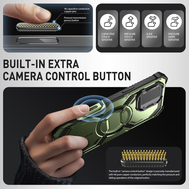 iPhone 16 Pro Max Armorbox Camera Control Button Case - Dark Green