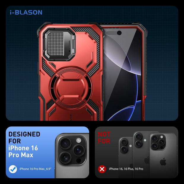 iPhone 16 Pro Max Armorbox Camera Control Button Case - Metallic Red
