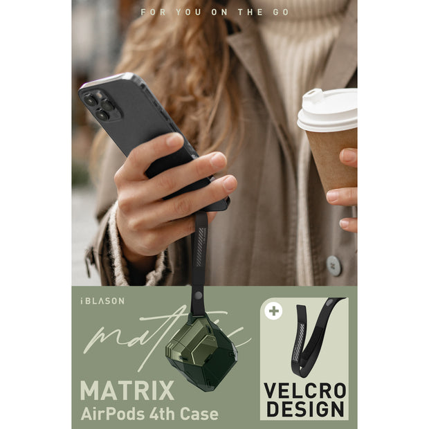 AirPods 4 Matrix MagSafe Case - Dark Green