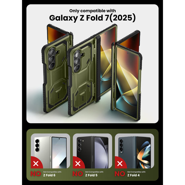 Galaxy Z Fold7 Armorbox Rugged Phone Case - Dark Green