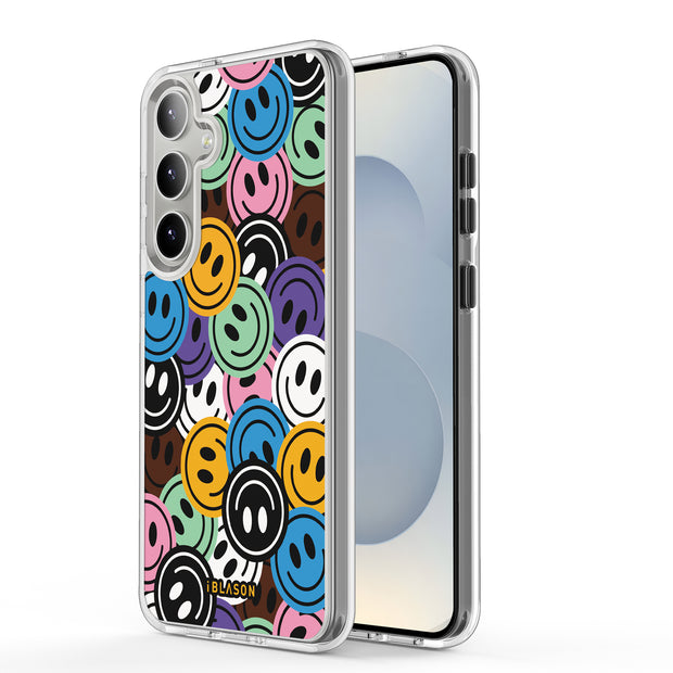 Galaxy S25 Plus Halo MagSafe Cute Phone Case - Rainbow Smiles