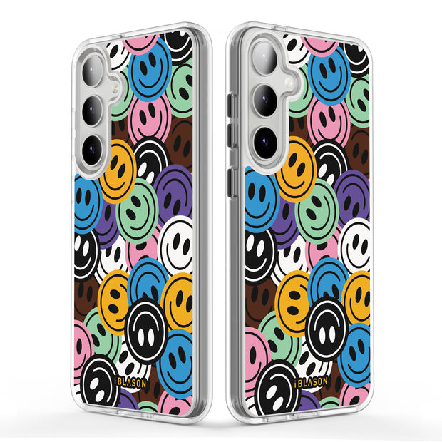 Galaxy S25 Plus Halo MagSafe Cute Phone Case - Rainbow Smiles
