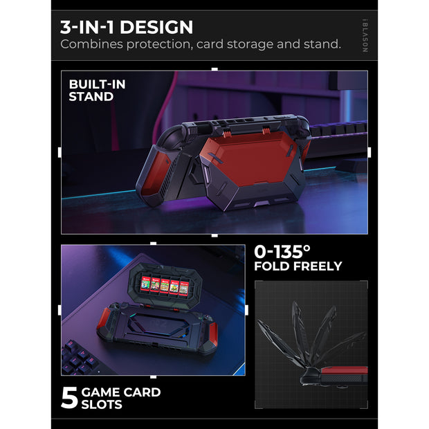 Nintendo Switch 2 Matrix Case-Metallic Red
