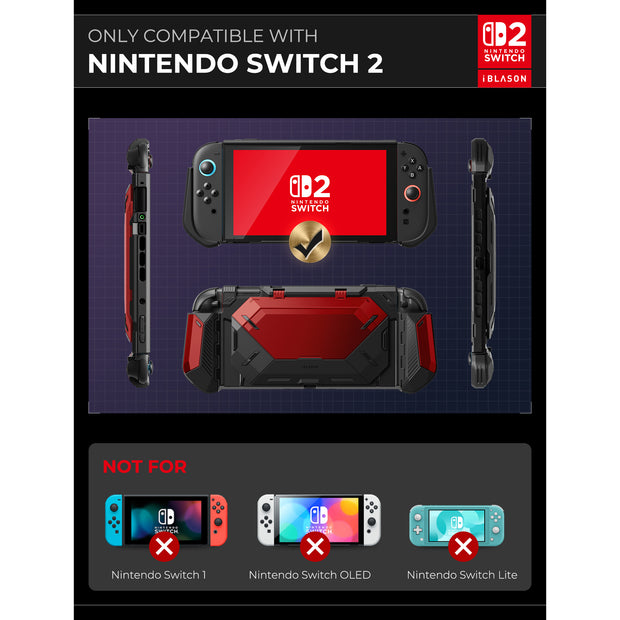 Nintendo Switch 2 Matrix Case-Metallic Red