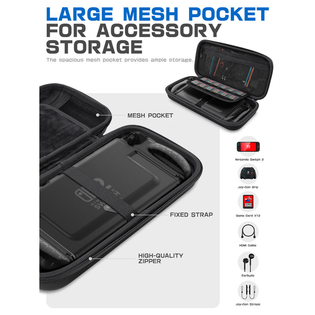 Nintendo Switch Hard Shell Travel Carrying Case-Black