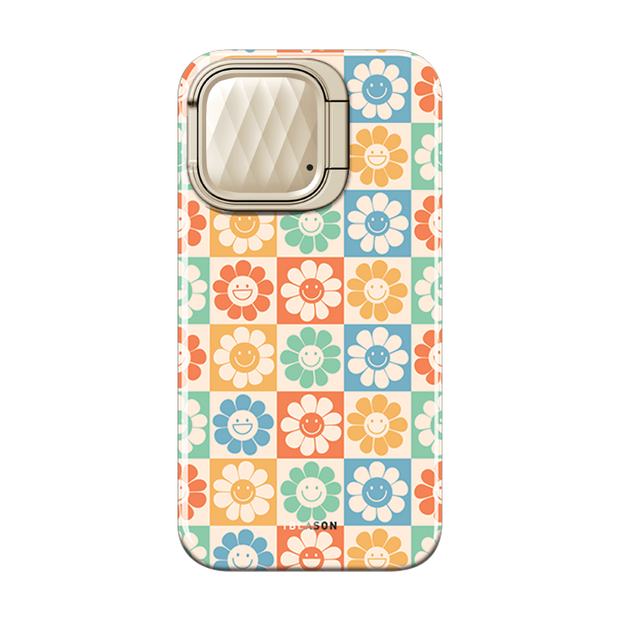 iPhone 14 Cosmo Mag Case - Rainbow Daisies