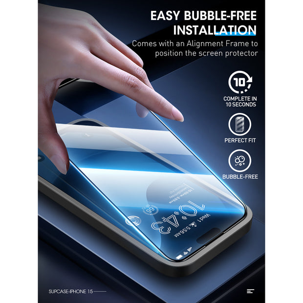 iPhone 15 Plus 6.7 inch 2.5D Tempered Glass Screen Protector - Clear