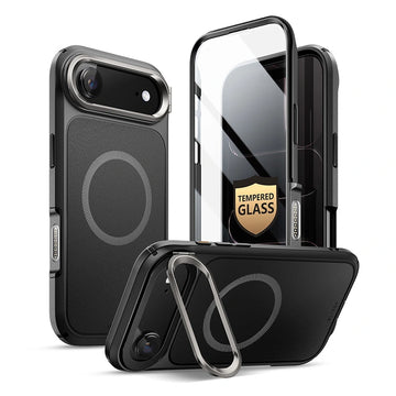 i-Blason Ares Flip Magsafe Rugged Case for iPhone 17 Pro Max, Shock Absorbing, Black (iPhone2025Air-AreFlip-GSSP-Black)