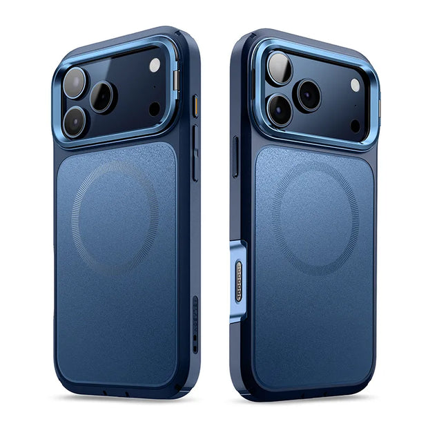 ARES FLIP Series iPhone 17 Pro Max Magsafe Camera Control Button Case - Blue