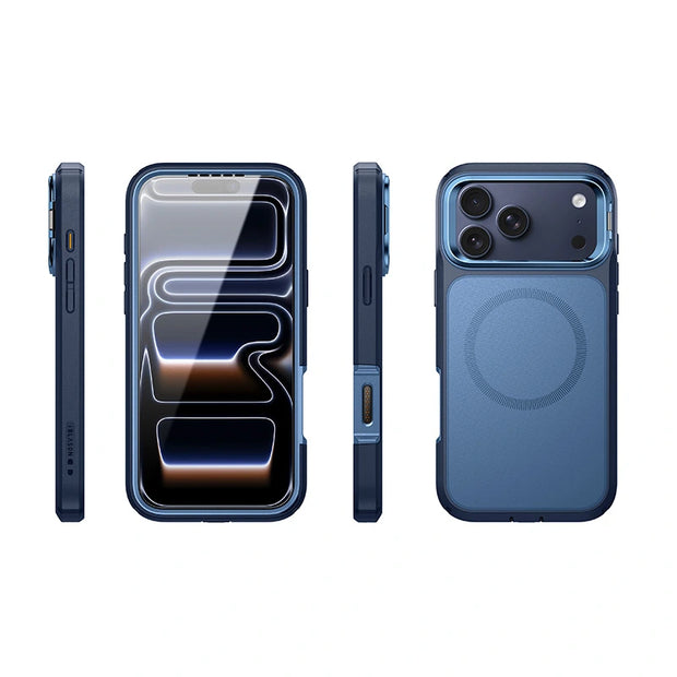 ARES FLIP Series iPhone 17 Pro Max Magsafe Camera Control Button Case - Blue