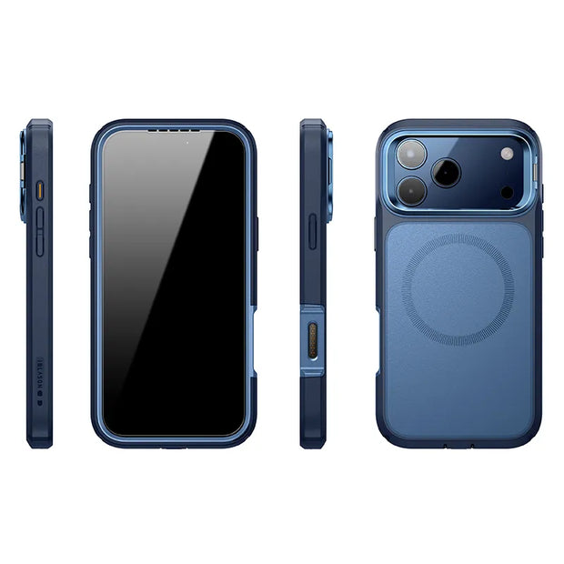 ARES FLIP Series iPhone 17 Pro Max Magsafe Camera Control Button Case - Blue