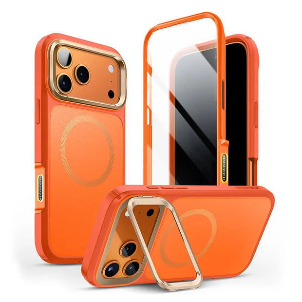 ARES FLIP Series iPhone 17 Pro Max Magsafe Camera Control Button Case - Orange