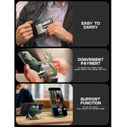MagSafe Wallet with Stand and Money Clip - Dark Green