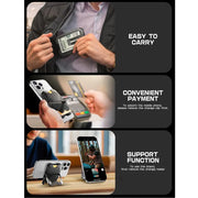 MagSafe Wallet with Stand and Money Clip - Silver