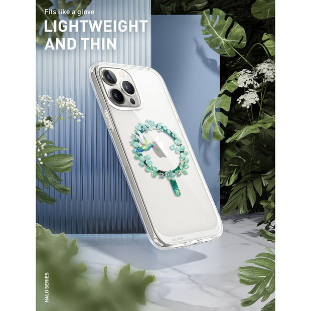 iPhone 13 Pro Max  Halo Mag Case - Green Hummingbird