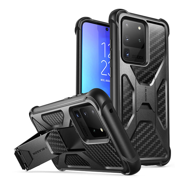 Galaxy S20 Ultra Transformer Rugged Bumper Case - Black