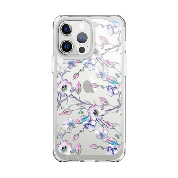 iPhone 13 Pro Max Halo Case - Flower Buds Purple