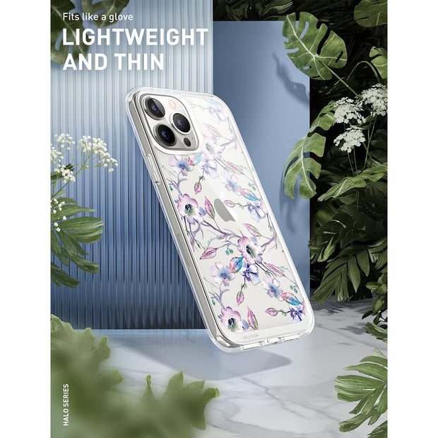 iPhone 13 Pro Max Halo Case - Flower Buds Purple