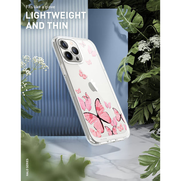 iPhone 13 Pro Max Halo Case - Butterfly Pink