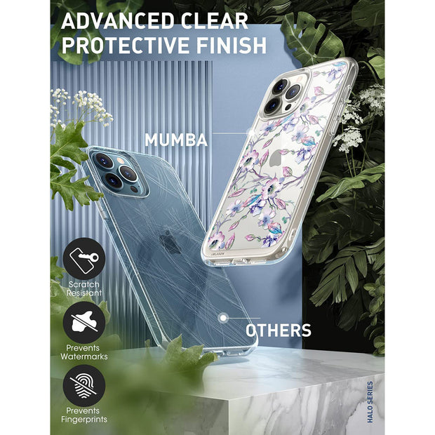 iPhone 13 Pro Max Halo Case - Flower Buds Purple