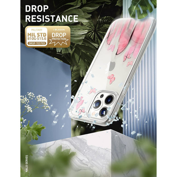iPhone 13 Pro Max Halo Case - Butterfly Pink