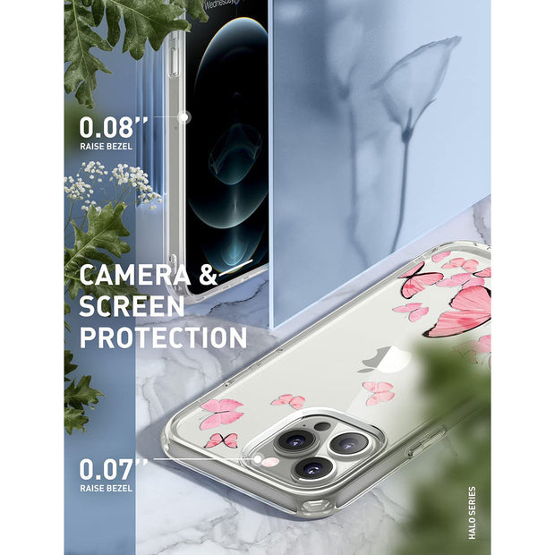 iPhone 13 Pro Max Halo Case - Butterfly Pink