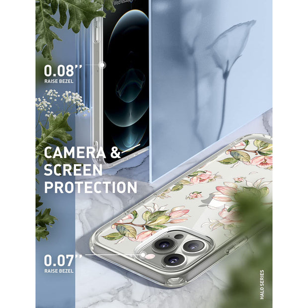 iPhone 13 Pro Max Halo Case - Flower Buds Peach