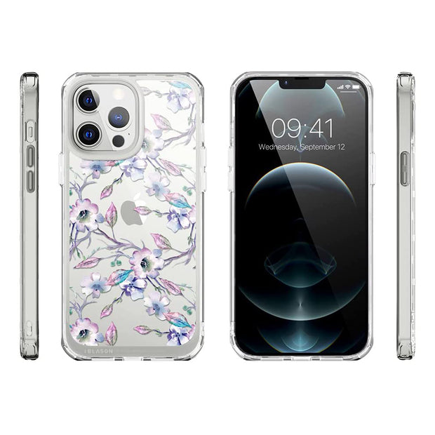 iPhone 13 Pro Max Halo Case - Flower Buds Purple
