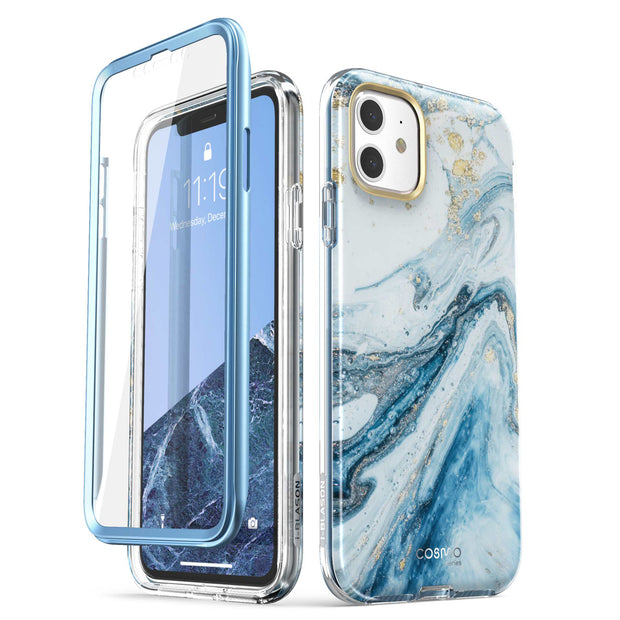 iPhone 11 Cosmo Case-Marble Blue