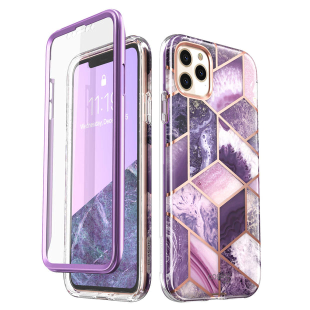 iPhone 11 Pro Max Cosmo Case-Marble Purple