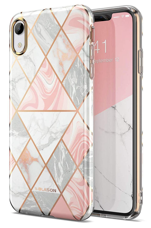 iPhone XR Cosmo Lite Case-Marble Pink