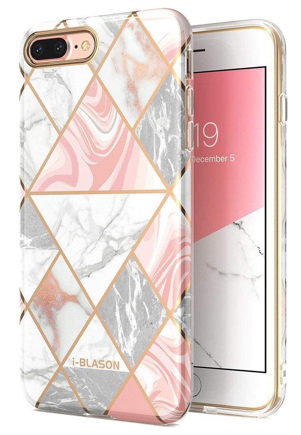 iPhone 8 Plus | 7 Plus Cosmo Lite Case-Marble Pink