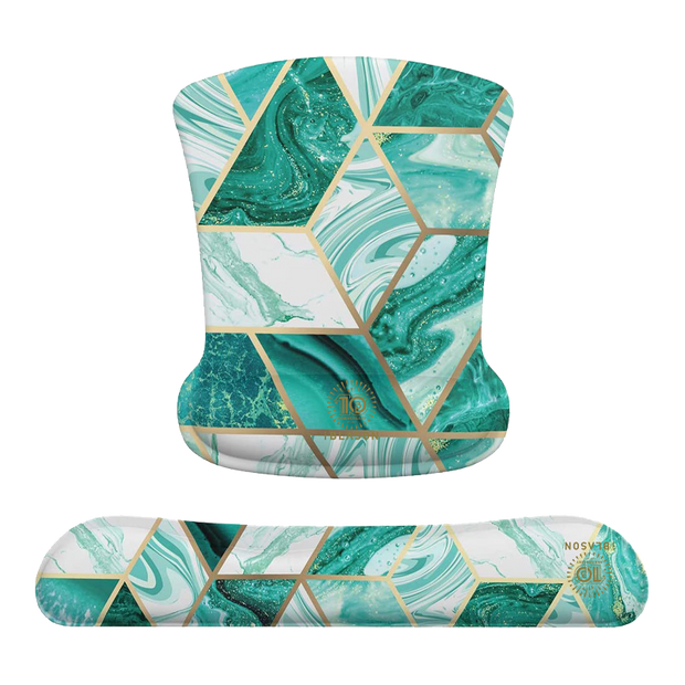 Cosmo Keyboard and Mouse Pad - Marble Green