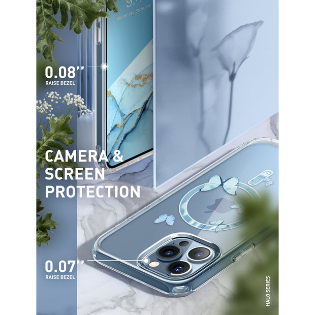 iPhone 13 Pro Halo Mag Case - Butterfly Blue