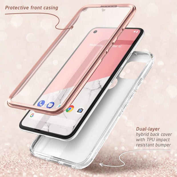 Google Pixel 5 Cosmo Case - Marble Pink