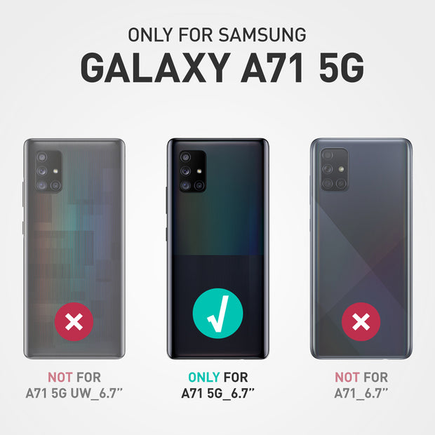 Galaxy A71 5G Ares Clear Rugged Case - Black